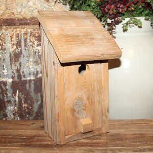 Adorable Rustic Vintage Primitive Farmhouse Reclaimed Wood Birdhouse
